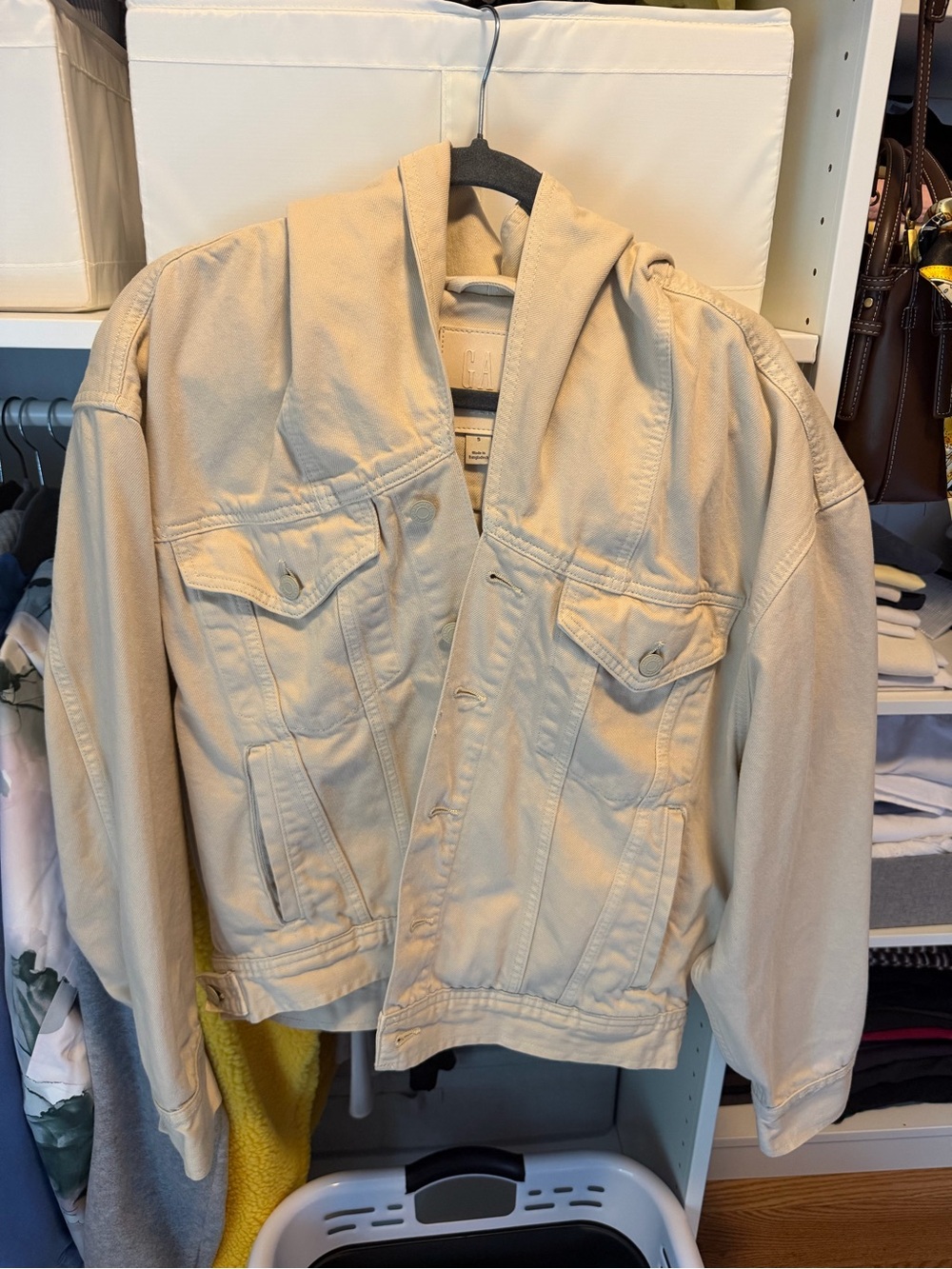 GAP x BÉIS OVERSIZED Lightweight Hooded Jacket in Beige